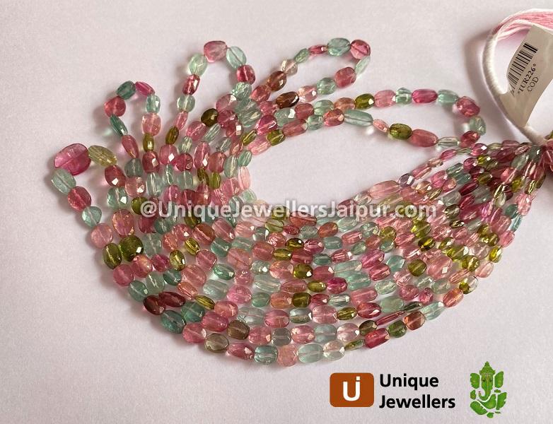 Tourmaline Faceted Oval Beads